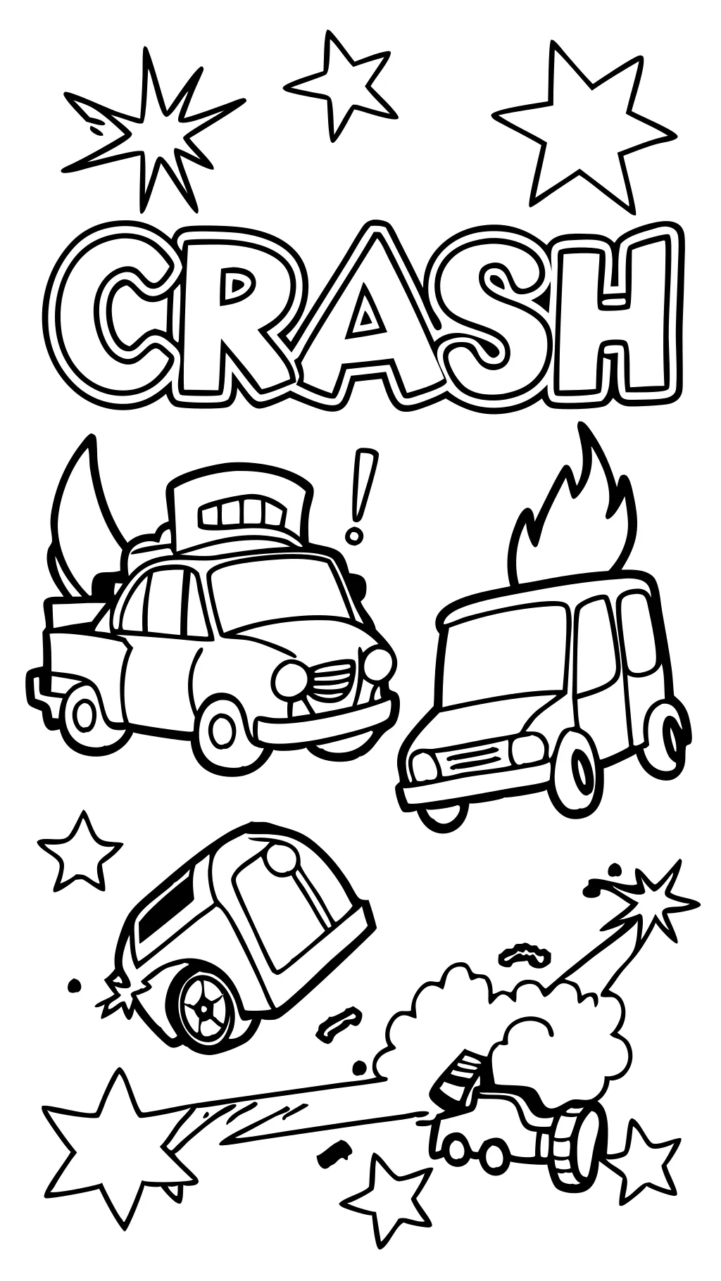 crash coloring pages